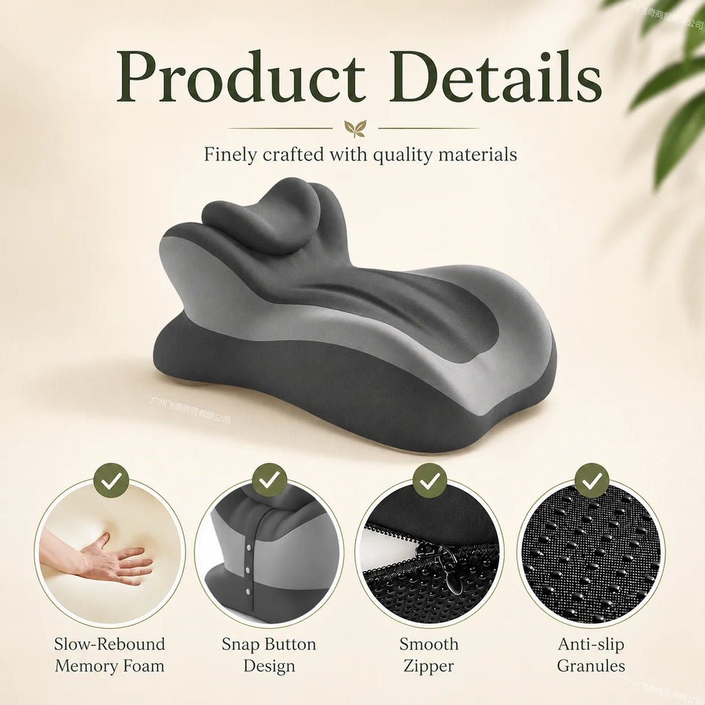 Multifunctional Memory Foam Prone Reading Pillow Removable Headrest