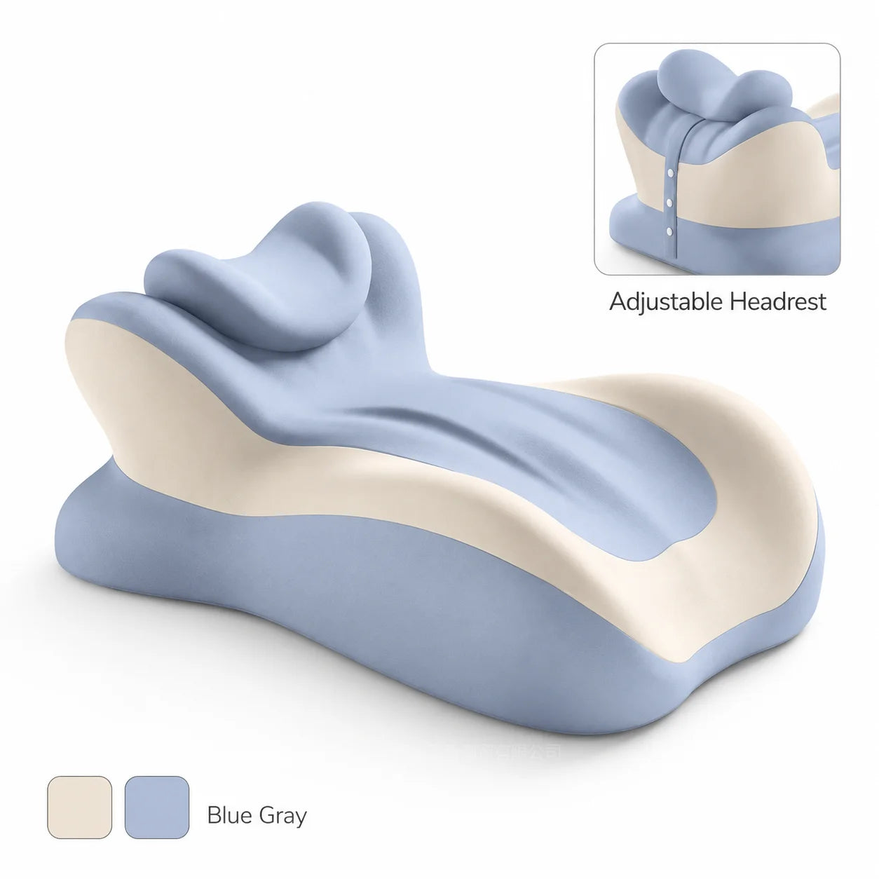 Multifunctional Memory Foam Prone Reading Pillow Removable Headrest