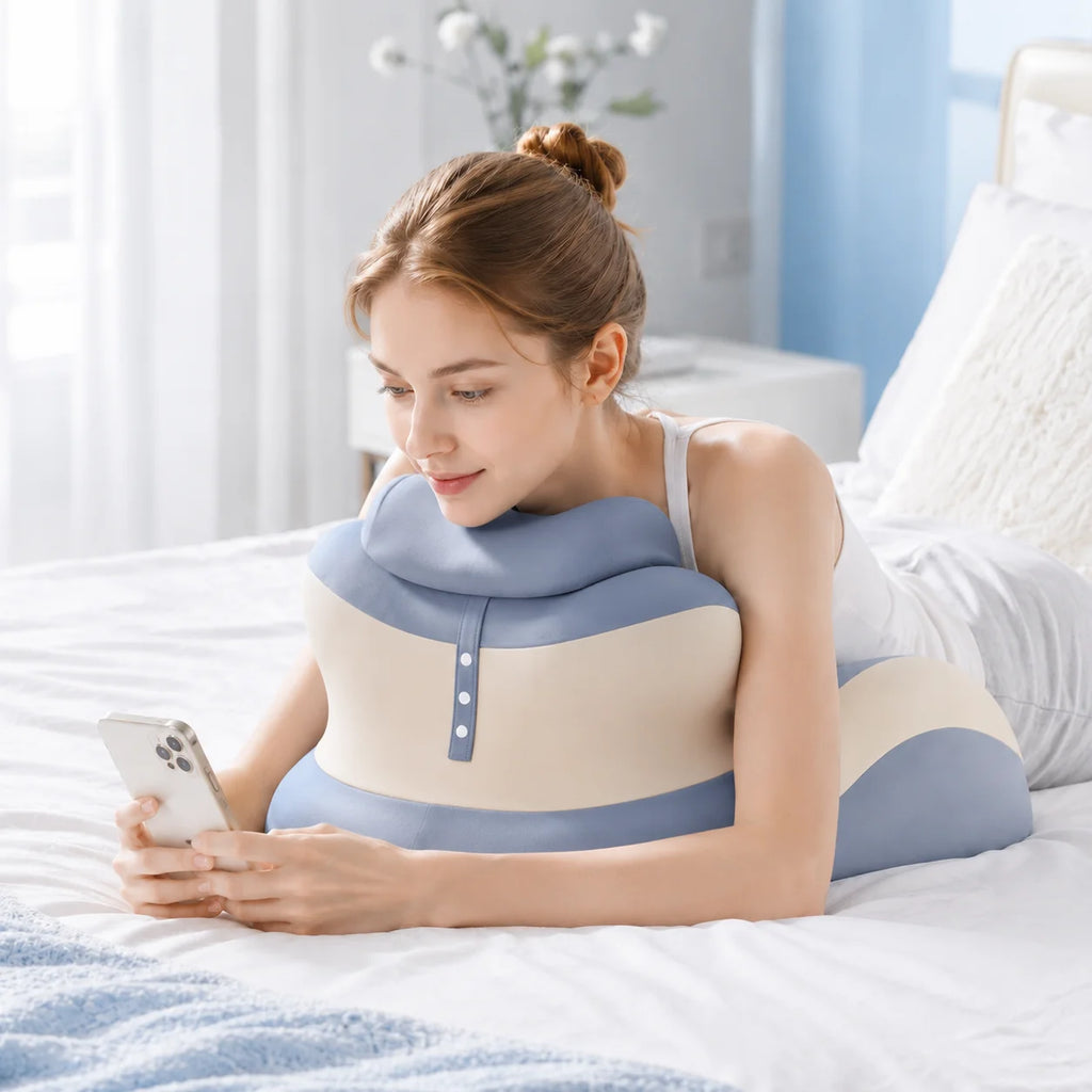 Multifunctional Memory Foam Prone Reading Pillow Removable Headrest