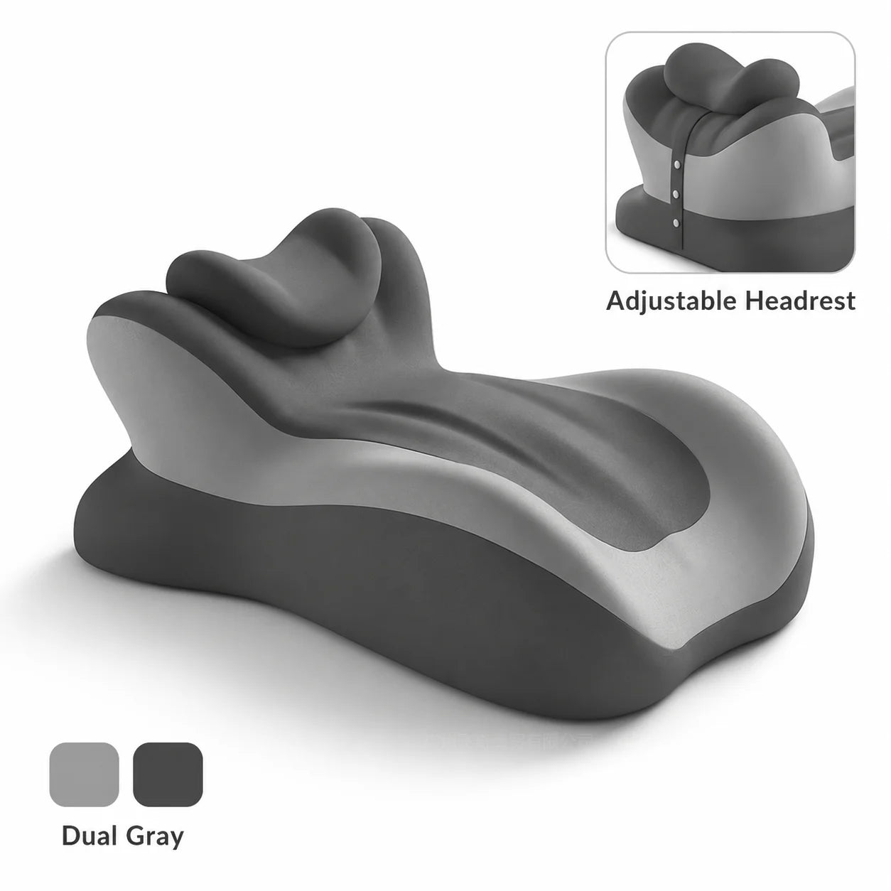 Multifunctional Memory Foam Prone Reading Pillow Removable Headrest