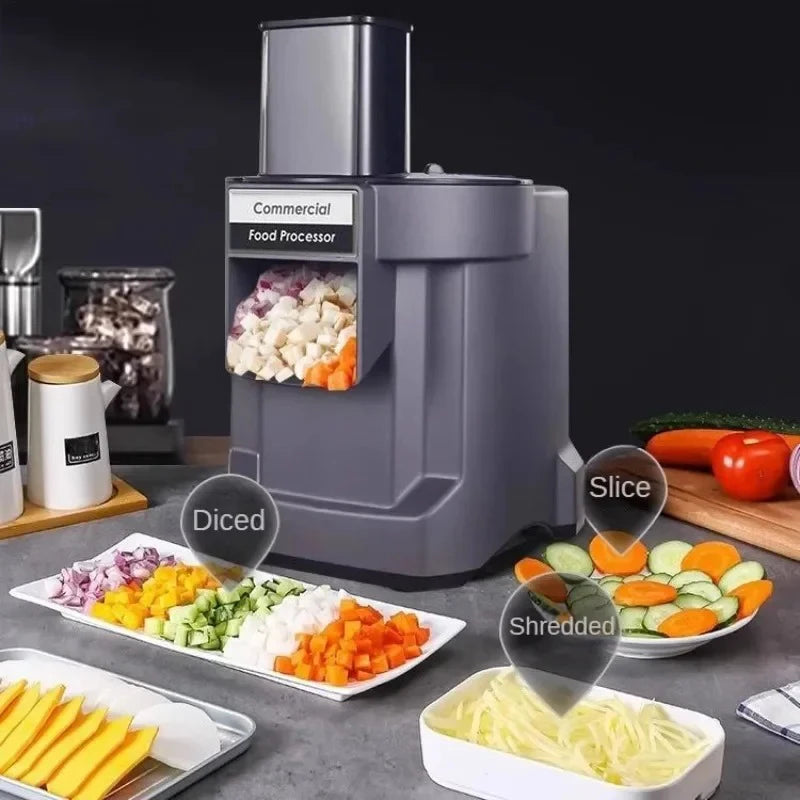 Automatic Slice Shred And Diced Vegetable Cutting Machine