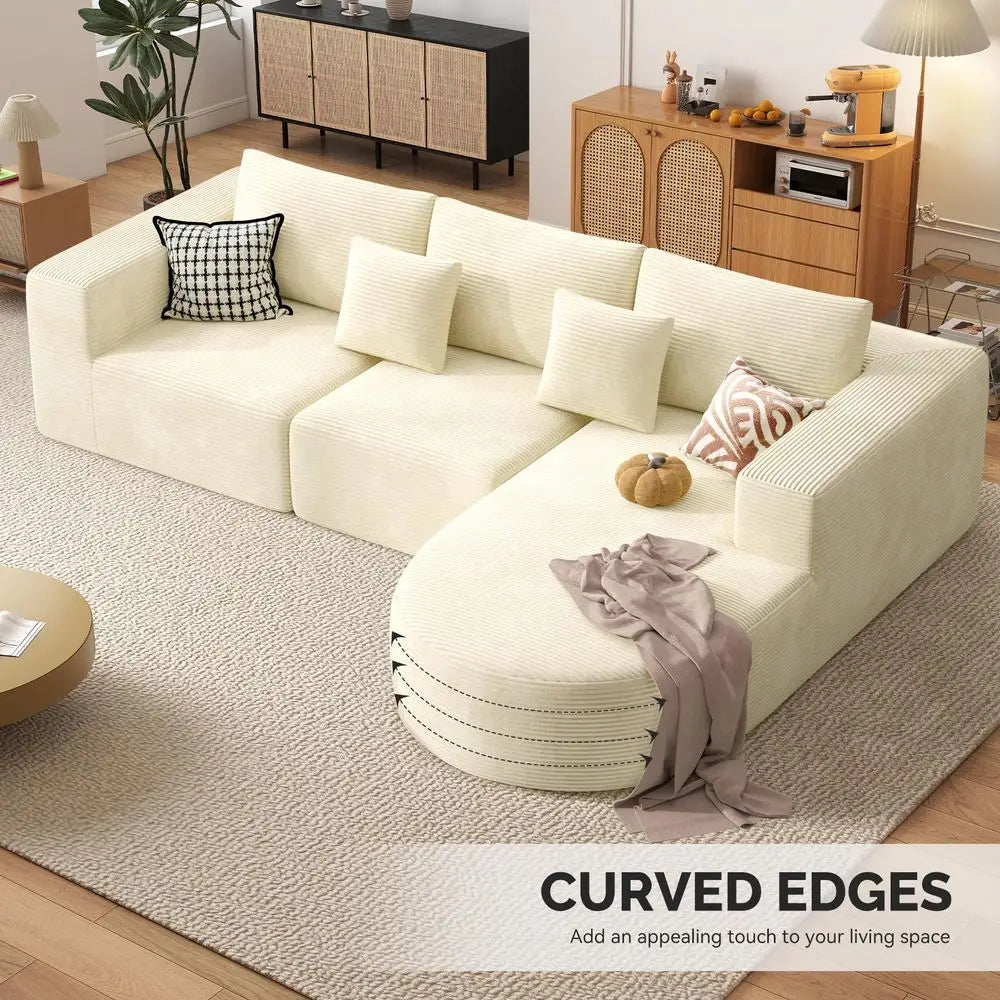 Cloud Sectional Couch with LShape Chaise