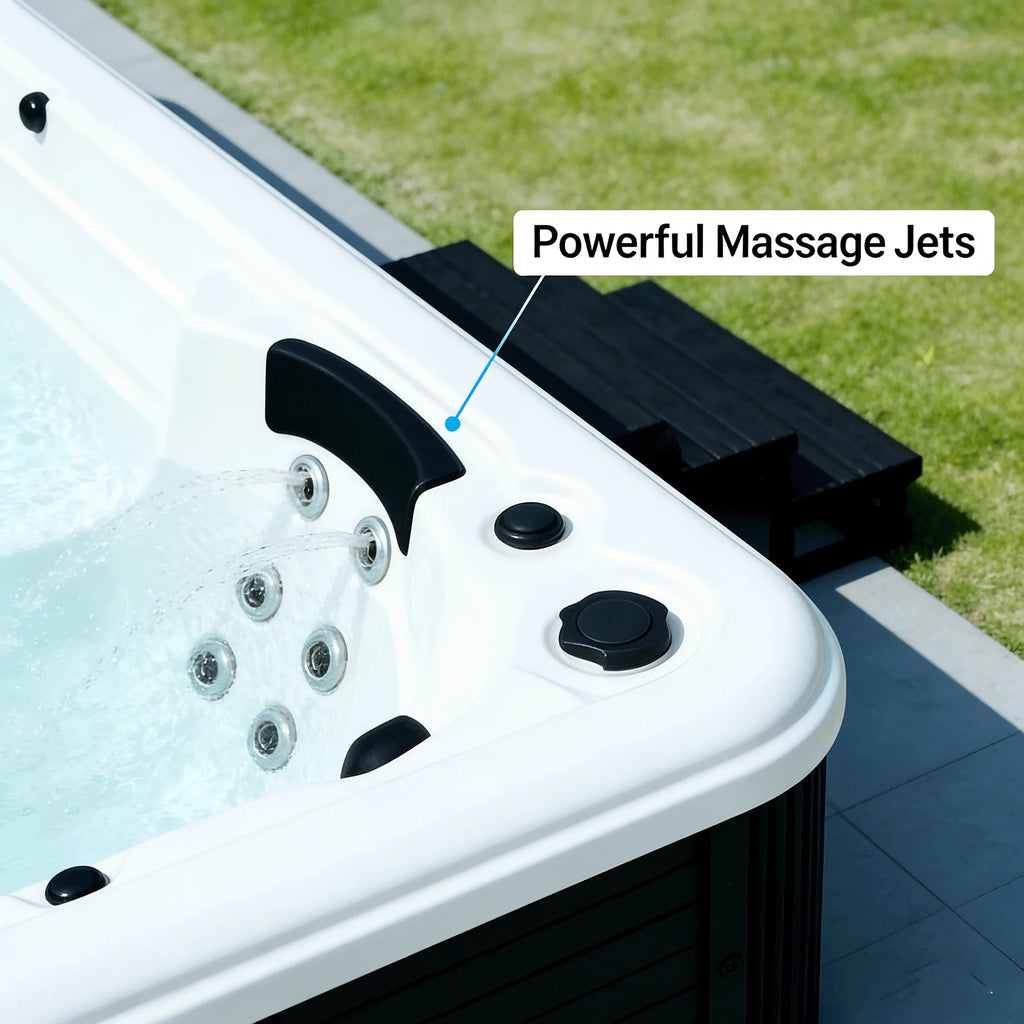 Large Freestanding Massage Swimming Pool Hot Tub Outdoor Spa