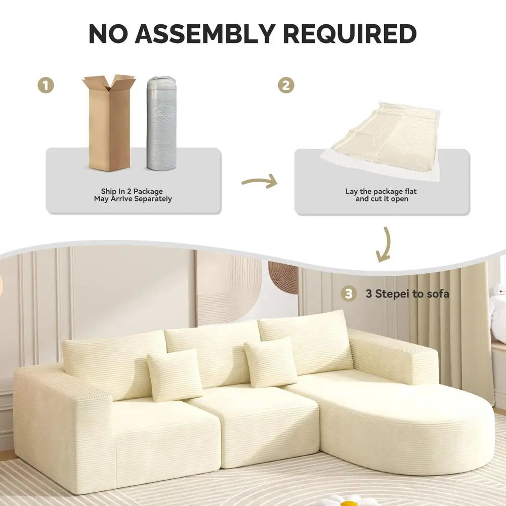Cloud Sectional Couch with LShape Chaise