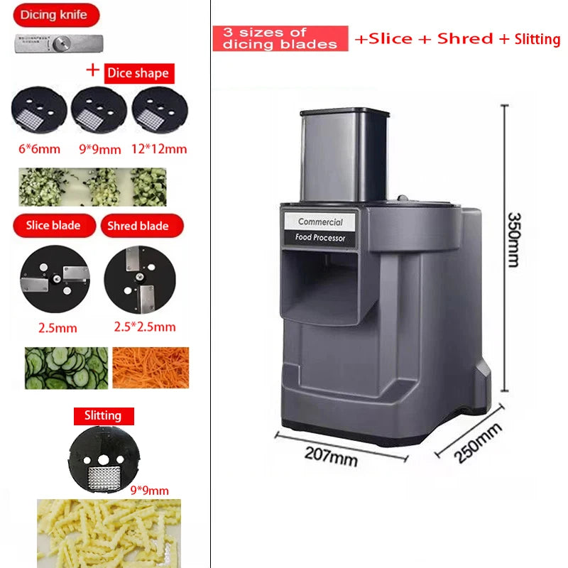Automatic Slice Shred And Diced Vegetable Cutting Machine