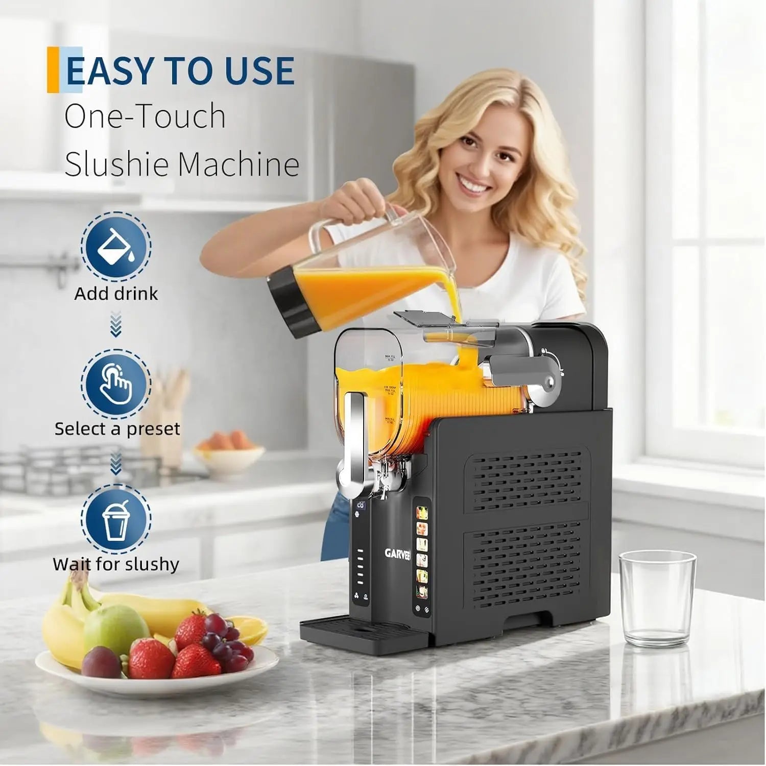 Slushie Machine Frozen Drink Maker with LED Display