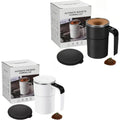 Intelligent Coffee Cup with Lid, Automatic Stirring Cup with Temperature Display, Modern USB