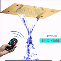 Large Rainfall Shower Faucet Ceiling Installation Bathroom Faucets LED Shower Head