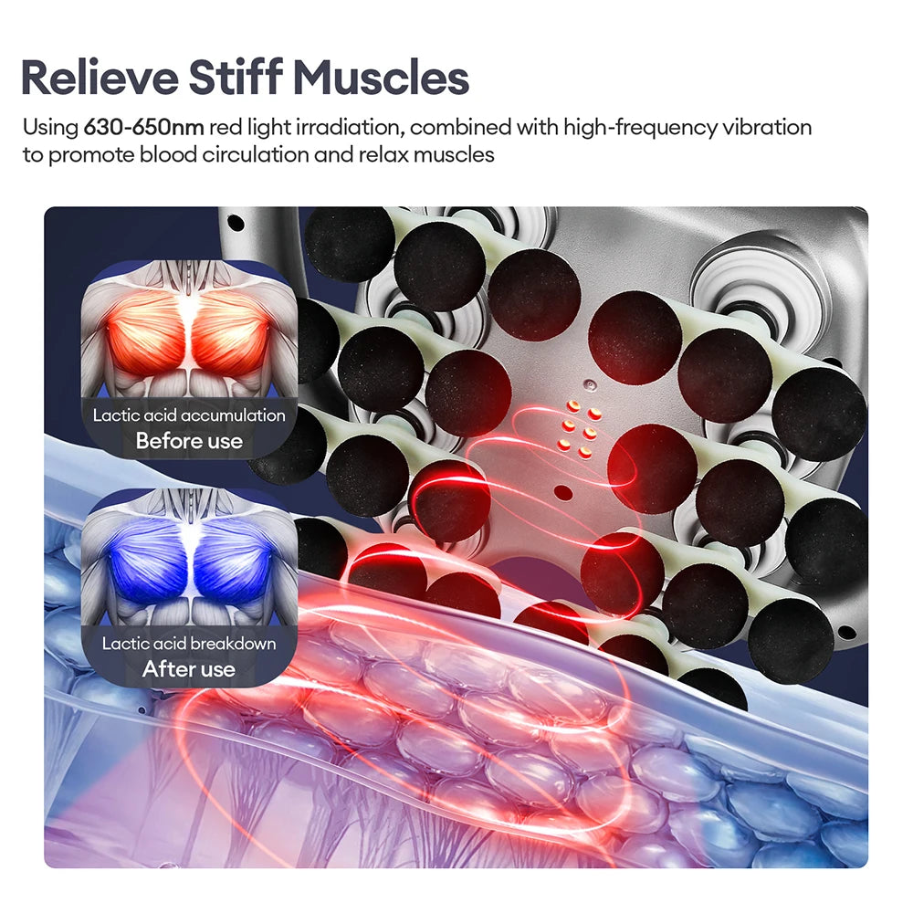 24-Head Fascia Gun High Frequency Vibration Body Massager