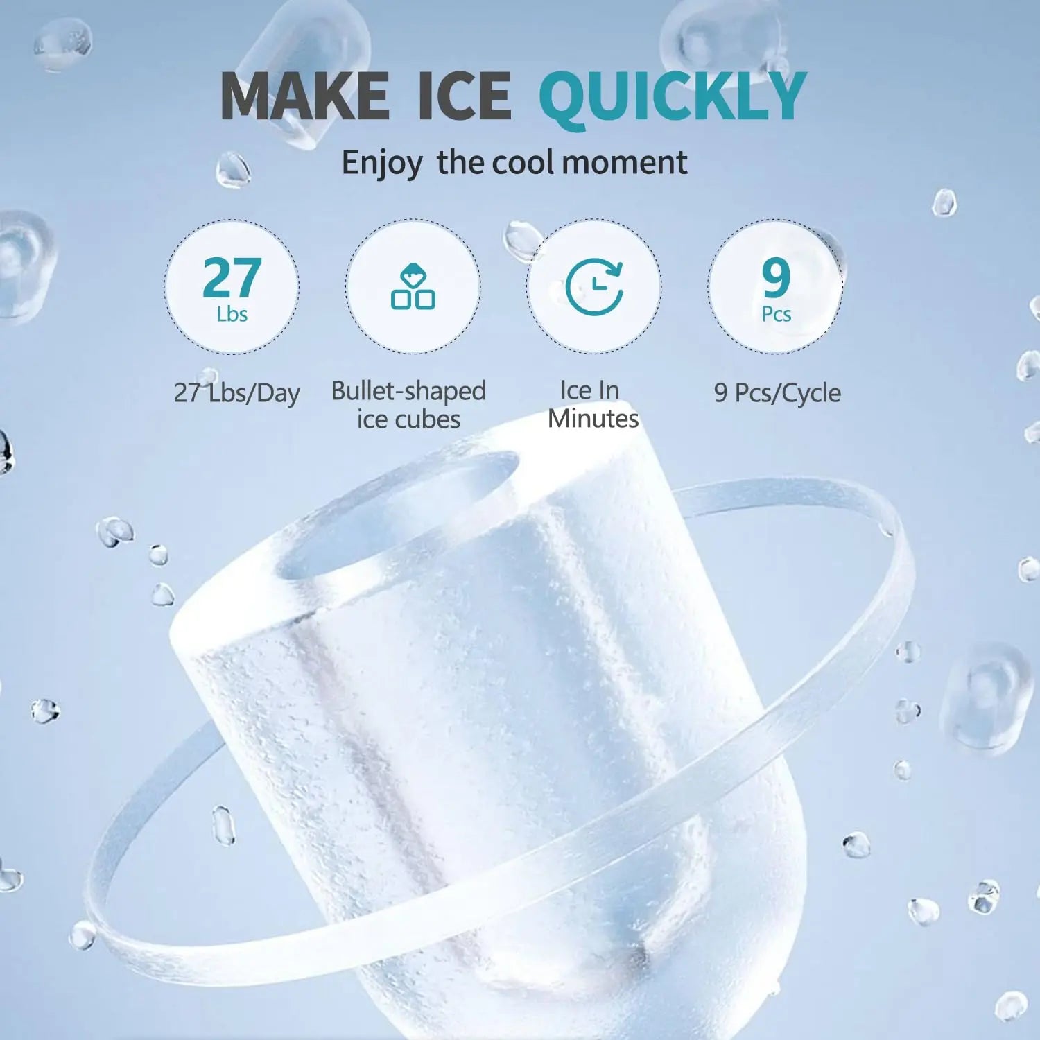 Hot and Cold Water Dispenser with Ice Maker