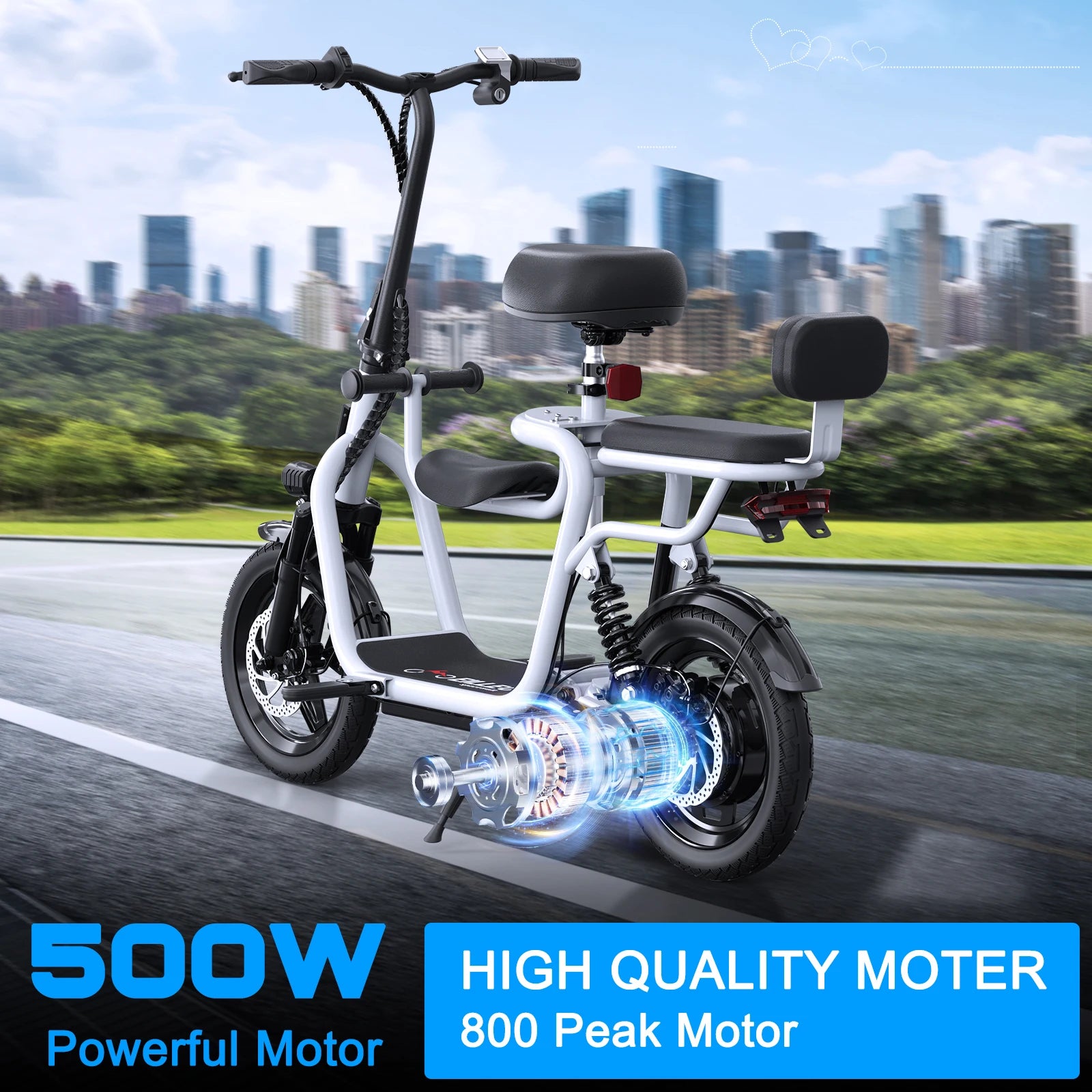 36V Electric Scooter with Adjustable Seat