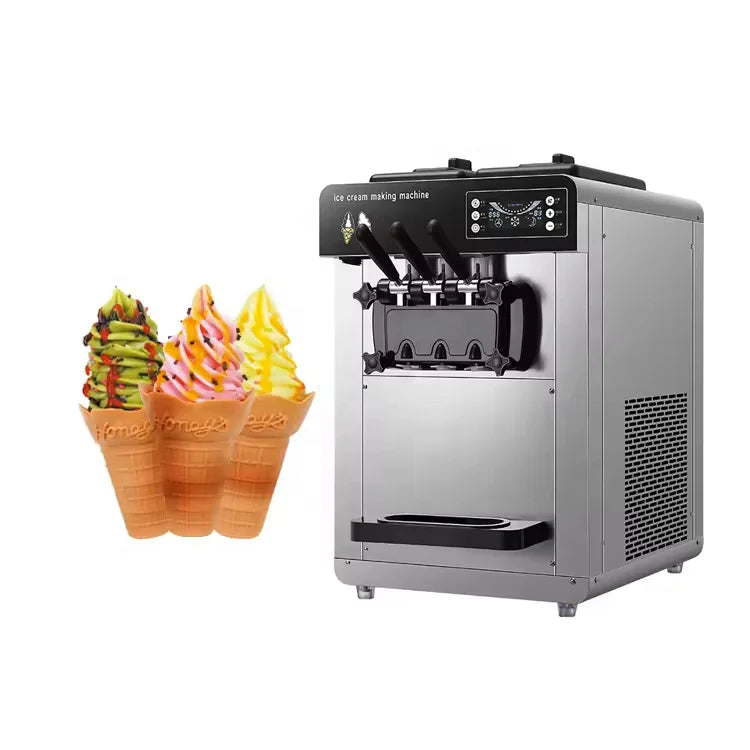 Commercial Stainless Steel Table Top Soft Ice Cream Machine