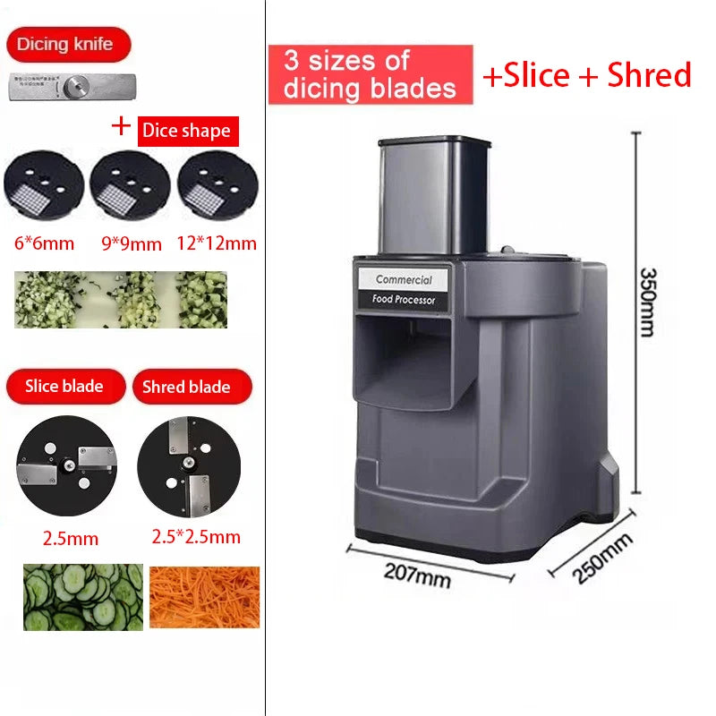 Automatic Slice Shred And Diced Vegetable Cutting Machine