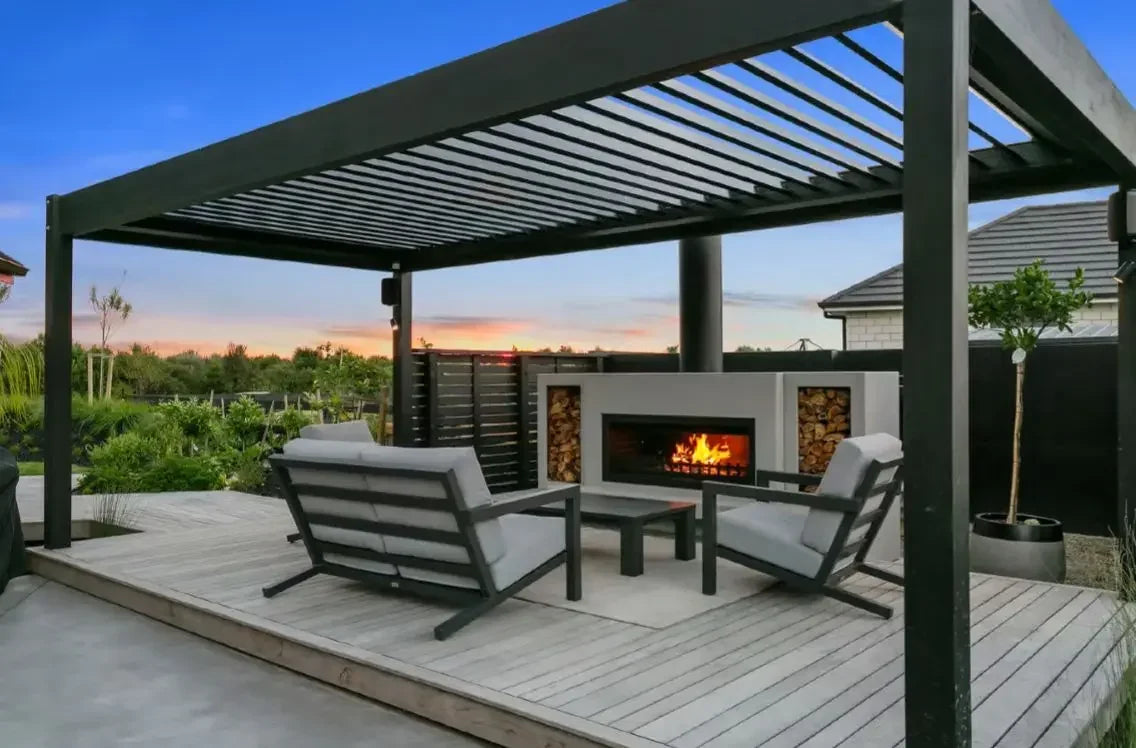 Luxury Gazebo Bioclimatique Garden Louvered Roof Outdoor Weatherproof Aluminum Retractable Motorized Arches Arbours Pergolas