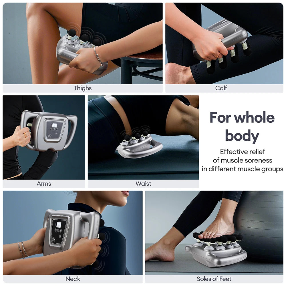 24-Head Fascia Gun High Frequency Vibration Body Massager